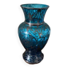 Ancien vase Venise en verre soufflé décor émaillé Murano en argent