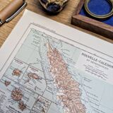 Nouvelle-Calédonie, carte imprimée en 1899