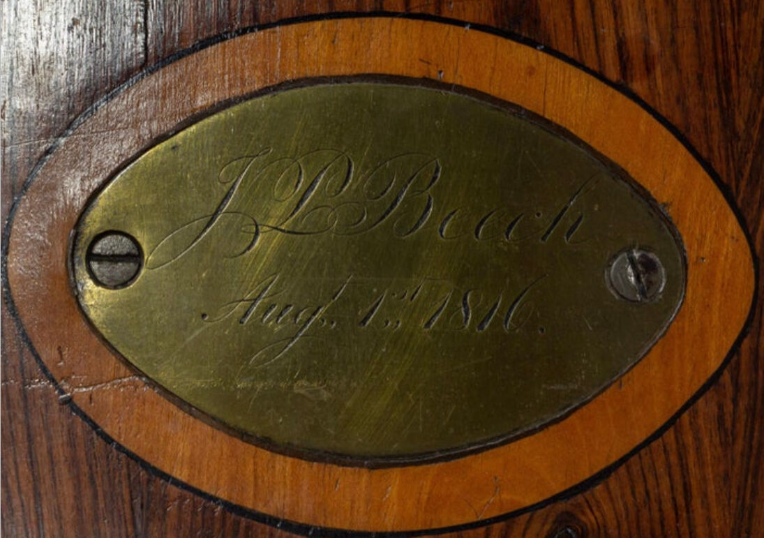 Commode georgian english secretary in mahogany, 1816