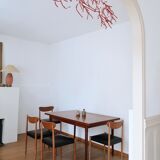 4 Scandinavian chairs skaï black