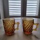 Duo de verres ambrés Vintage