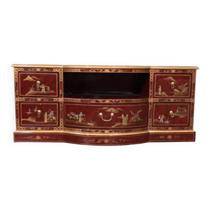 Meuble TV chinois rouge