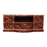 Meuble TV chinois rouge foncé 122 cm