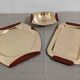 Brass and Bakelite trays and bowl by PM Italy circa 1970
