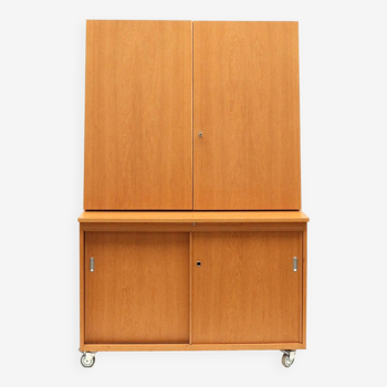 Armoire / buffet / bibliothèque vintage unique fabriquée dans les années 1970