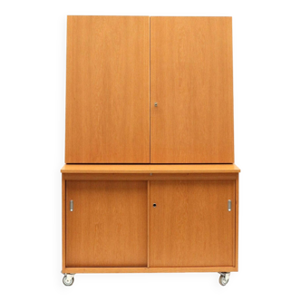 Unique vintage cupboard / sideboard / bookcase made in the 1970s