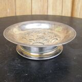 Coquillor style butter dish in silver metal