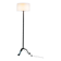 Twisted black metal brutalist floor lamp