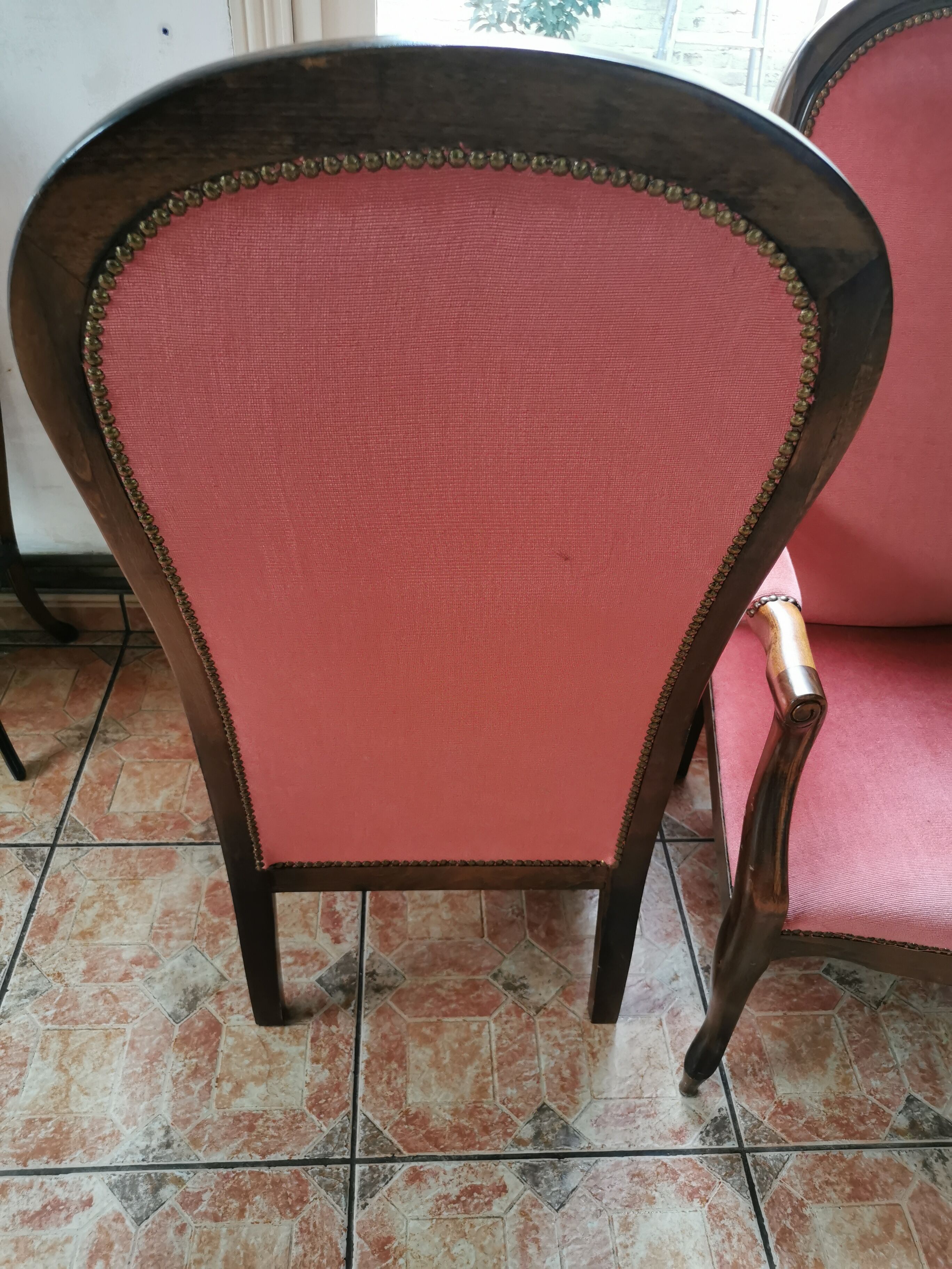 Duo of voltaire armchairs