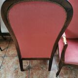 Duo of voltaire armchairs