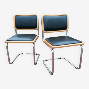 Set of 2 Cesca B32 chairs by Marcel Breuer