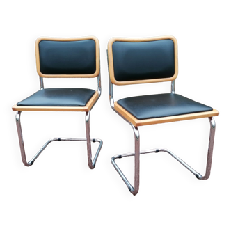 Set of 2 Cesca B32 chairs by Marcel Breuer