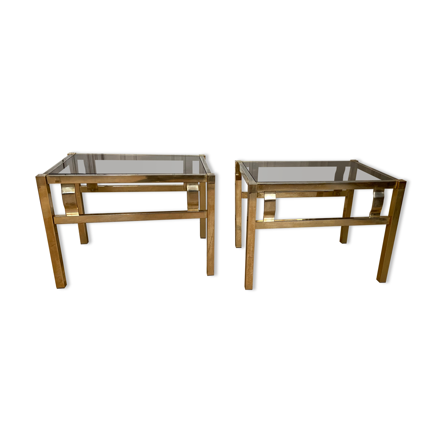 Paire de table d’appoint Hollywood Regency, 1970