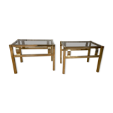 Pair of side table Hollywood Regency, 1970