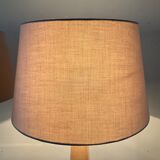 Pair of vintage terracota ceramic column lamps