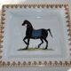 Flat cup empty pocket Jean Dange paris horse porcelain