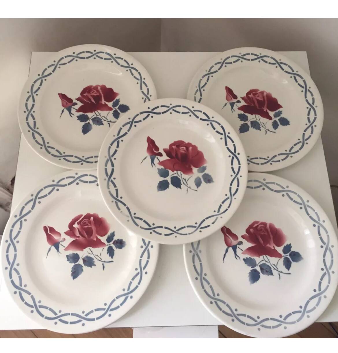 Assiettes à dessert Digoin modèle Janine