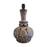 Pied de lampe en grès ajouré double éclairage vintage