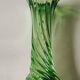 Murano style vase, in art glass. With twisted design/scalloped neck/27 cm