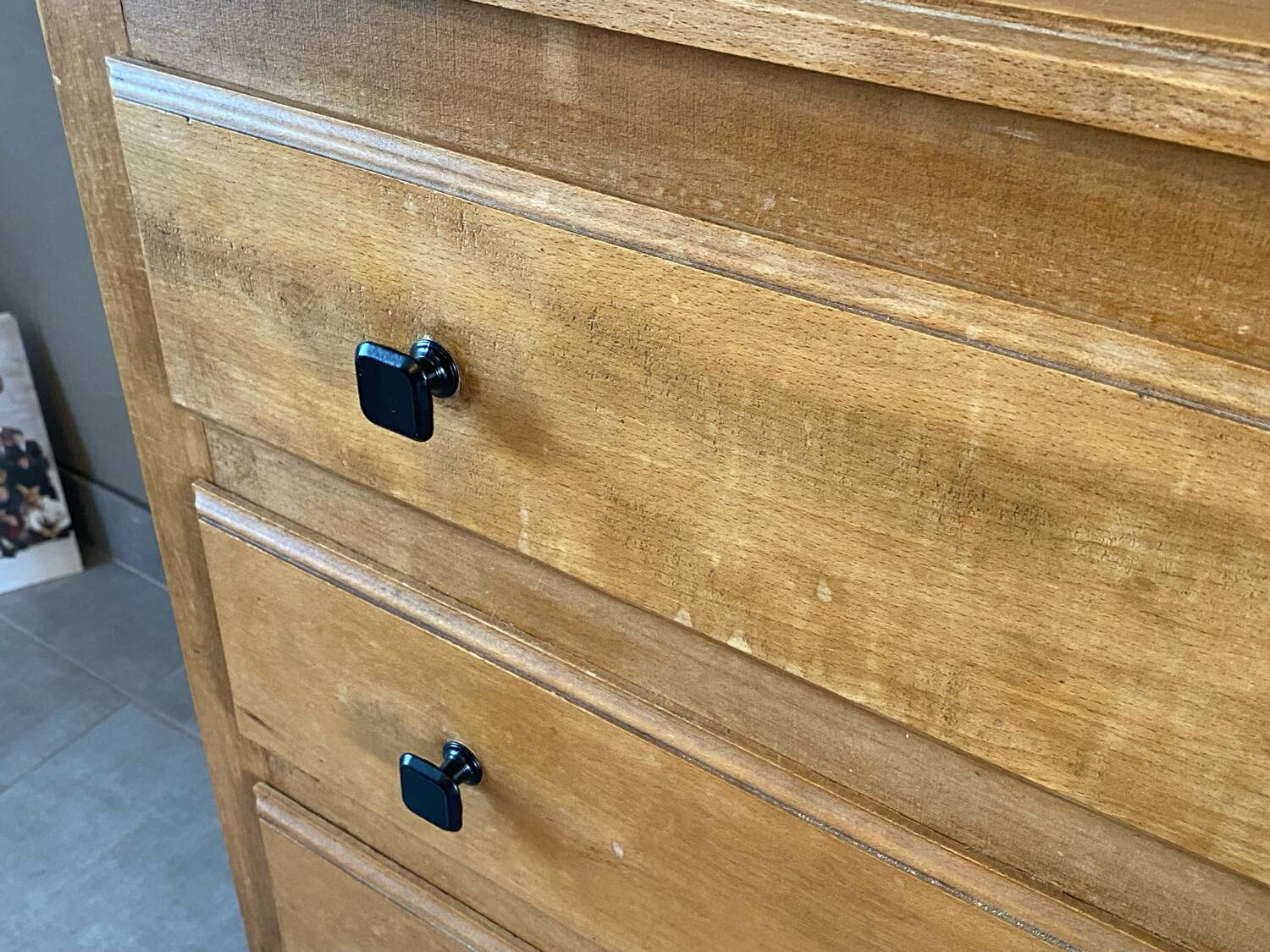 Vintage light oak chest of drawers