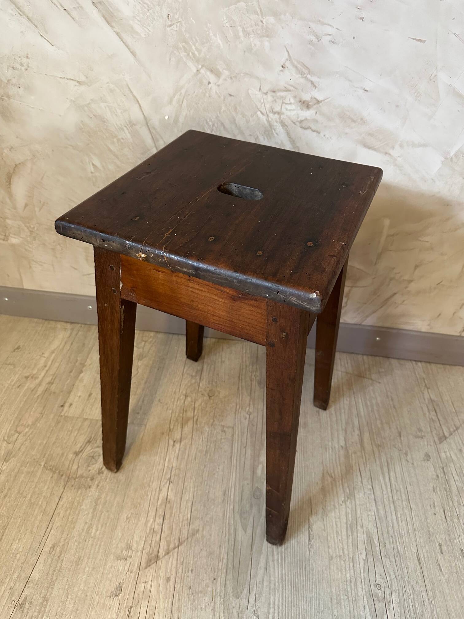 Oak workshop stool