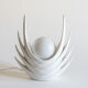 Organic white ceramic lamp, Italy, 70s