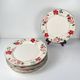 Set of 8 large porcelain plates Cameo Florals Malaysia 1970–90