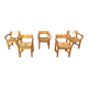 5 chaises scandinaves en pin par GM Mobler, années 1960