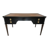 Louis XVI style minister's desk with leather top
