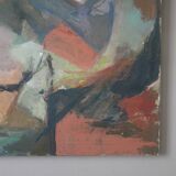 Oil painting on linen canvas, contemporary abstract art, 80s/90s