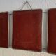 Miroir vintage 1950 triptyque barbier coiffeuse brique - 27 x 67 cm