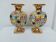 PAIR OF CERAMIC VASES DOREE, POLYCHROME, VINTAGE ITALY 60'S