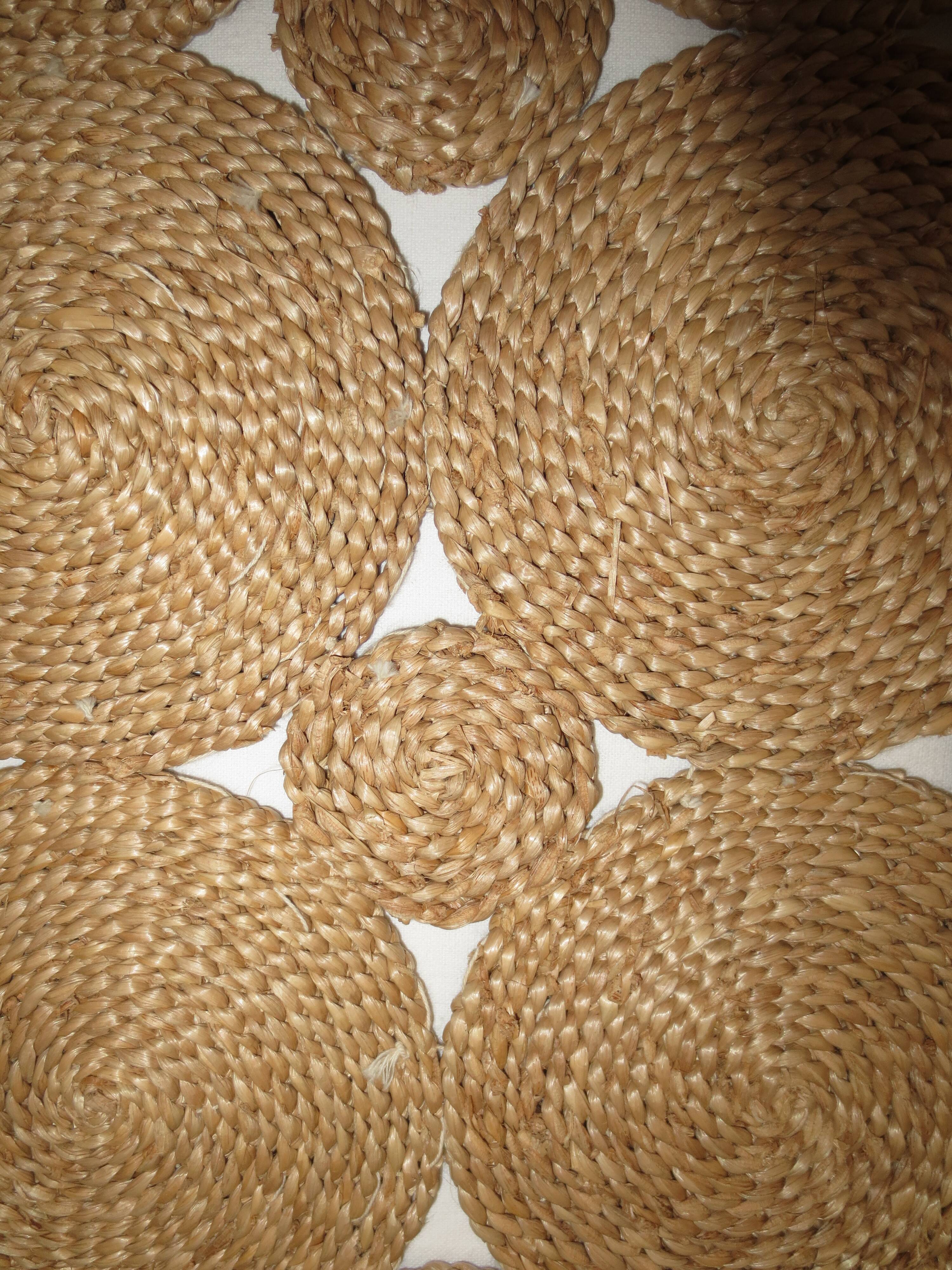 Vintage threshold carpet in straw but