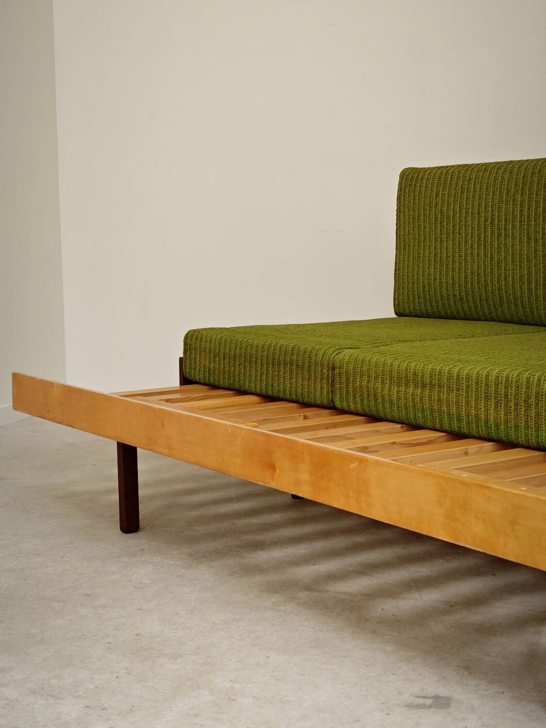 Jitona Sobeslav 1970s Green Fabric Folding Sofa