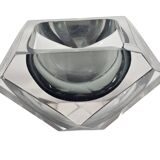 Murano - Flavio Poli - Seguso - Sommerso - Ashtray - clear glass - grey