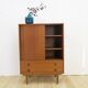 High teak cabinet with sliding doors, 1960s