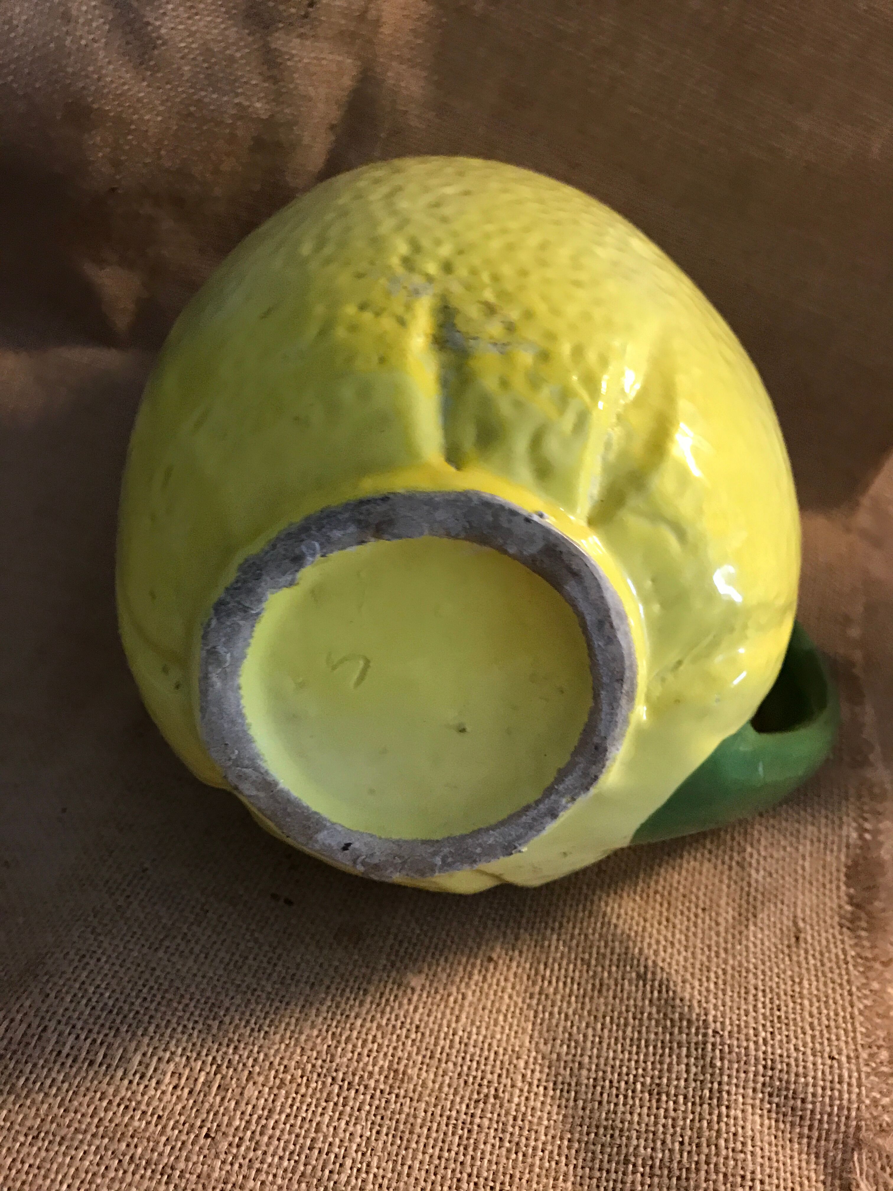 Pichet barbotine citron