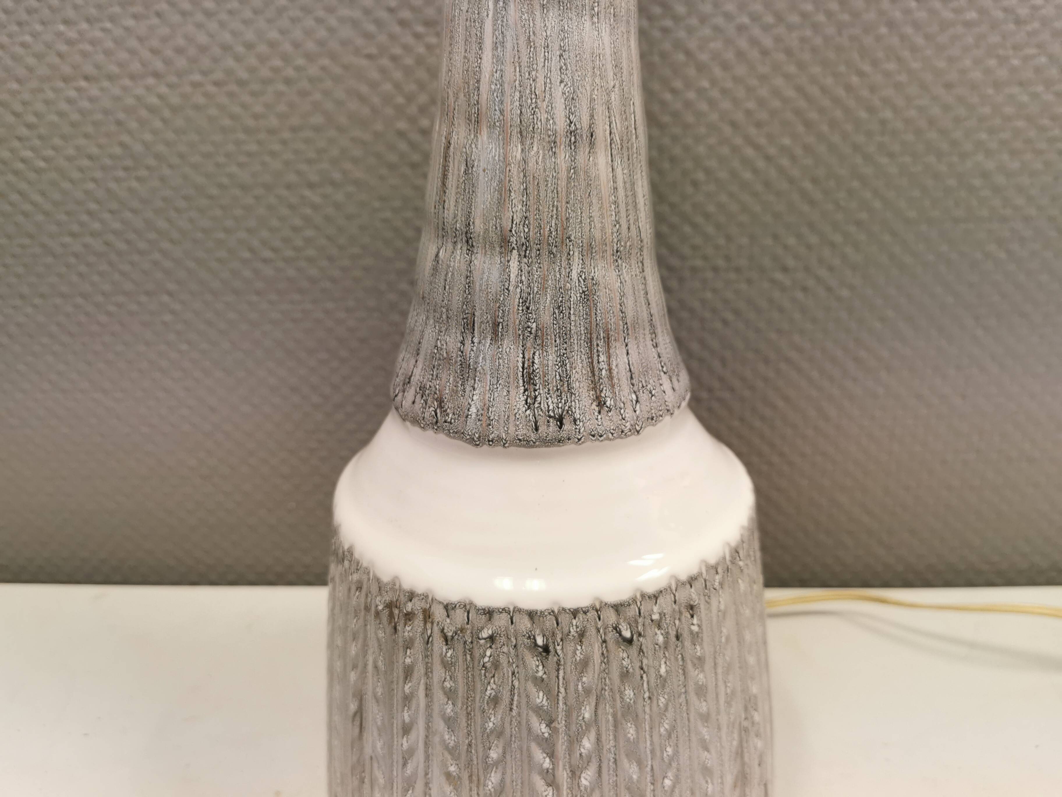 Large floor/table lamp in ceramic, from Danish Dissing ceramic