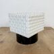 Vintage Square Milk Glass Wall or Ceiling Light, 1970s