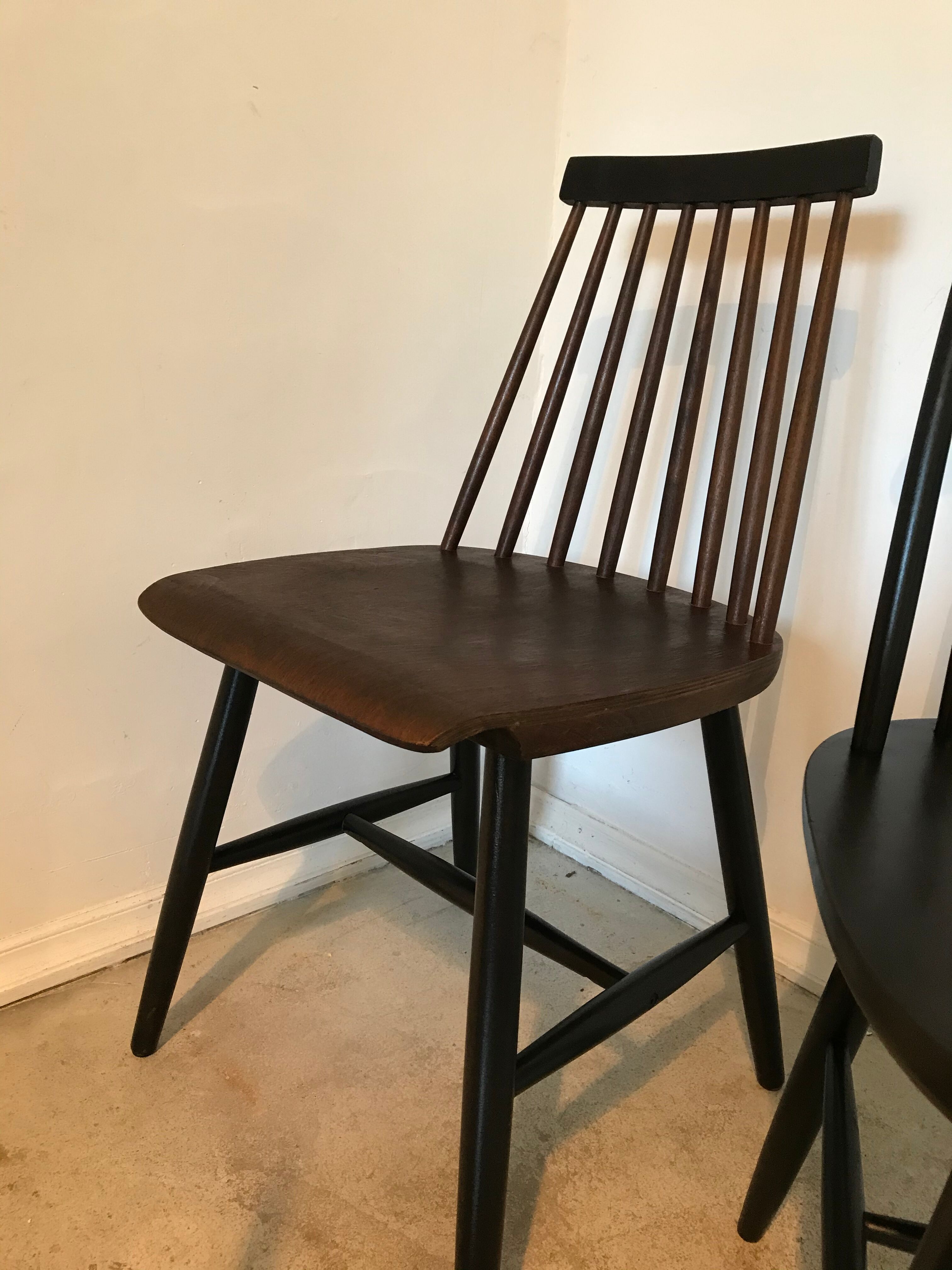 Set of 4 scandinavian chairs mismatched