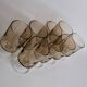 Set of 8 vintage Luminarc smoked stemmed glasses – 70s