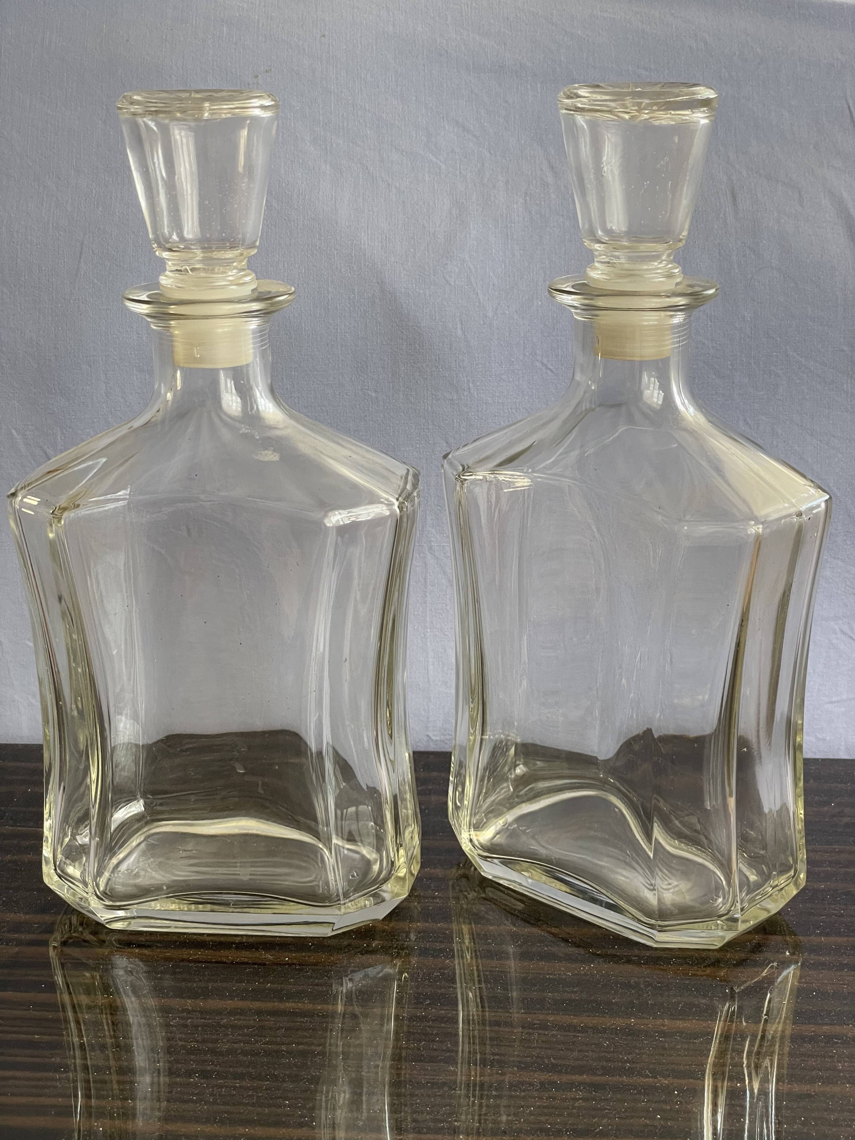 Father of 75 cl vintage glass whisky or liqueur decanters