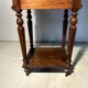 Antique bedside table in solid wood, turned base