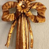 Wall lamp wrought iron and gold leaf. France, 1950s.