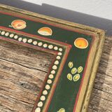 Hand-painted wooden frame with fruit decoration