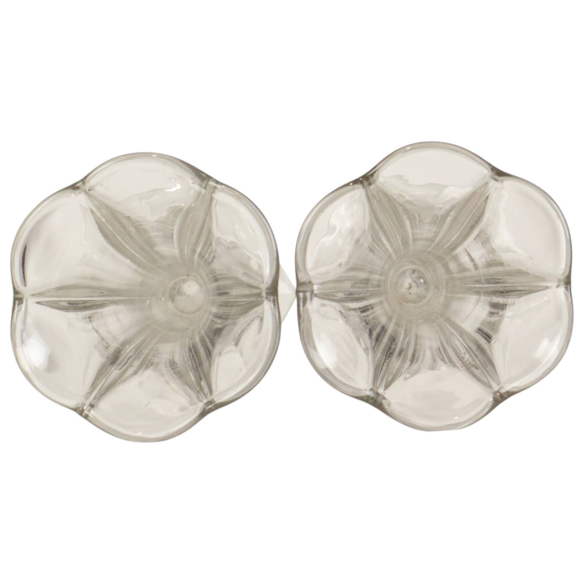 Pair of Clear Val Saint Lambert Luxval 'Americain' Vases, 23 cm