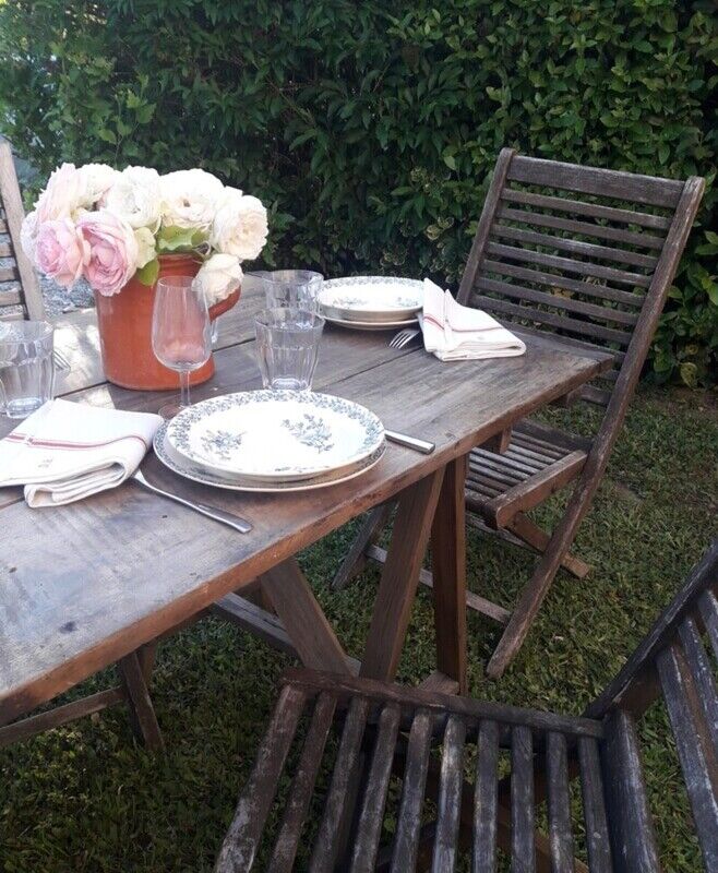 table tréteaux 2m atelier campagne ancienne