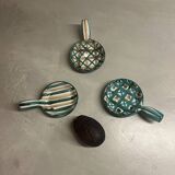 Set of 3 ceramic frying pans by Robert Picault