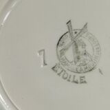 9 dessert plates Hamage & Moulin des Loups, Etoile bleu model