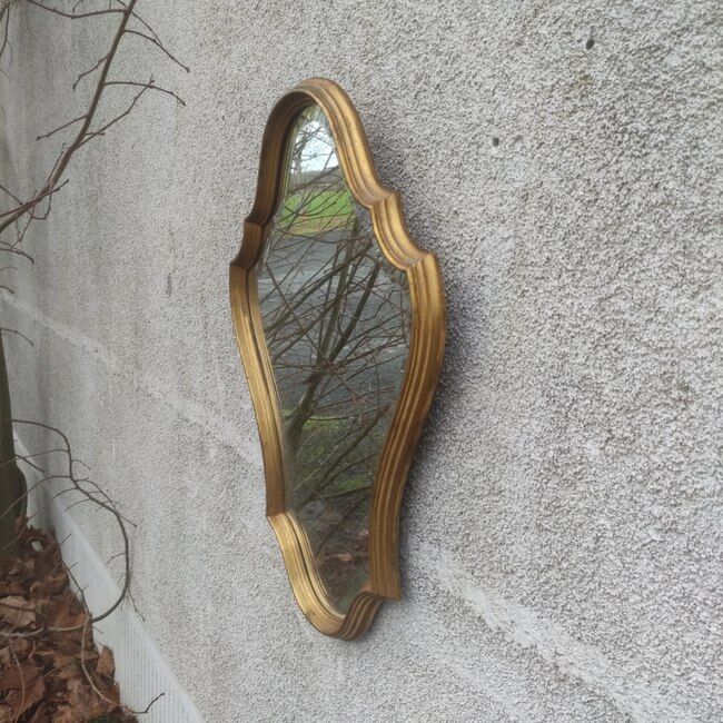 Golden mirror 34x76cm